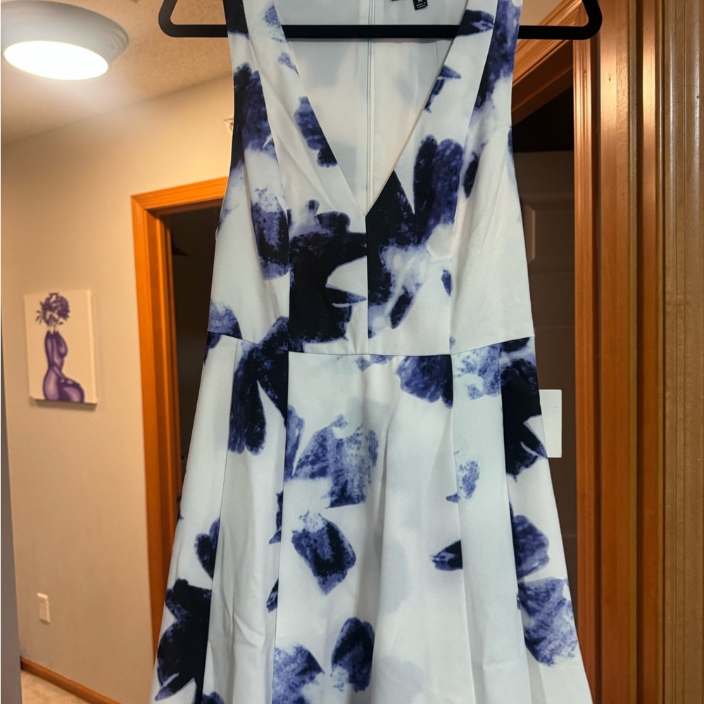 Lulu's Blue Floral Mini Dress